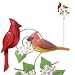 Whimsical Jiggle Wings Garden Stake - Cardinals by Regal Gift