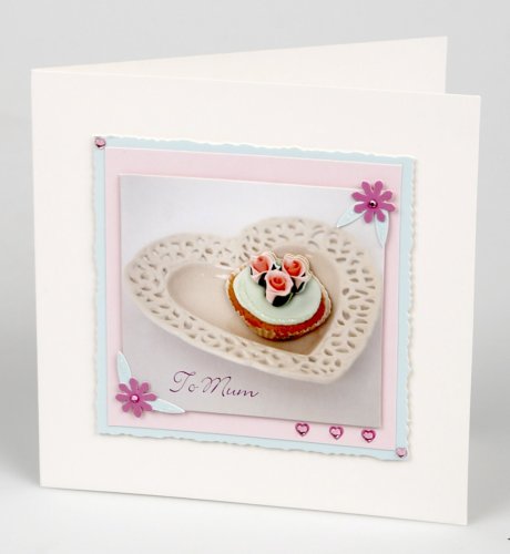 Cake on a Plate Handcrafted Mother's Day Card