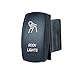 STVMotorsports 5 Pin Laser LED Light Rock Lights Toggle Rocker Switch 20A 12V On-Off SPST Waterproof (Blue)