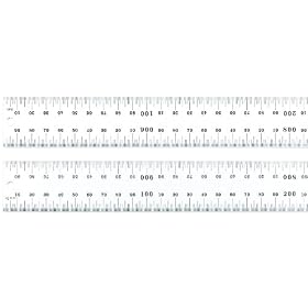 Starrett C635-1000 Spring Tempered Steel Rule With Millimeter Graduations, 1000mm Length, 32mm Width, 1.2mm Thickness