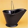 Black Steel Coal Hod for Fireplace
