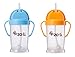 Zoli Baby Bot XL Straw Sippy Cup 9 oz - 2 Pack, Blue/Orange