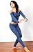 Denim Petite Sexy Two Piece Stretch Knit Low Rise Tights & Ballet Neck Top Outfit by KD dance, Sexy, Smart & Healthy, Sophisticated & Cozy, Soft & Warm, Made In New York City USA