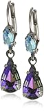 Sorrelli "Salt Water" Crystal Pear Drop Antique Silver-Tone Earrings