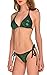 Alaroo Women's String Triangle Two Piece Mermaid Scale Bikini Swimsuit