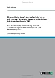 Linguistische Analyse zweier Interviews mit Gerhard Schr�der in unterschiedlichen Printmedien (Bunte/ SZ)