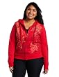 Southpole Juniors Plus Size Floral Printed Fashion Hoodie
