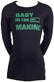 Spoilt Rotten - Baby In The Making - Maternity T-Shirt, Gift for New Mum BLACK, Large, L