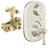 Moen T4111BN-3330 Kingsley Moentrol Valve Trim Kit with Lever Handle and Valve, Brushed Nickel