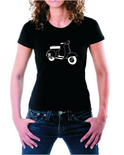 VESPA girly t-shirt schwarz GIRLY