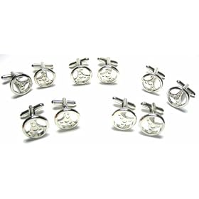 5 Car Auto Truck Steering Wheel Cufflinks w/Black Carrying Bags : Wholesale : Groomsmen Gifts