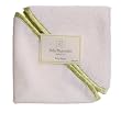 SwaddleDesigns Wash Cloth Set - White Terry Velour with Kiwi Mini Mod Satin
