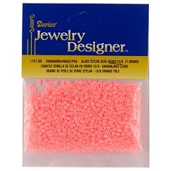 10/0 Ceylon Seed Beads, Lt. Orange, 20 Gram Pkg