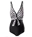 Surenow 50s Retro Vintage One Piece Elegant flower Monokinis Swimsuit