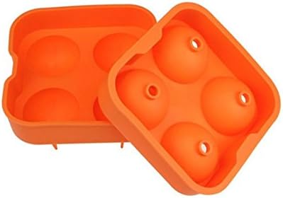Silicon Ice Cube Ball Maker Mold Sphere Mould Brick Party Whiskey Ice Tray Orange