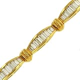 Channel Set Baguette Diamond Tennis Bracelet 9.17cttw