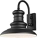 Feiss OL9004TXB Restoration One Light Lantern from Redding Station Collection in Black Finish, 16" Height,