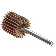 Merit Micro Mini Grind-O-Flex Abrasive Flap Wheel, Round Shank, Aluminum Oxide