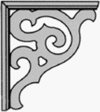 Waddell Mfg Co DT622 Scroll Corner Bracket House Trim