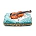 Chamart Limoges Porcelain Handpainted Violin Trinket Box