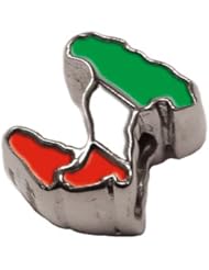 Zable(tm) Sterling Silver Italy Boot-Enamel Bead / Charm