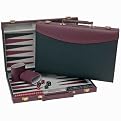 Wood Expressions Backgammon Game - Burgundy/ Black (15")