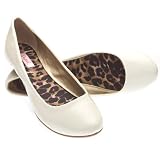41xbSjyS1OL. SL160  women shoes|Qupid Womens THESIS92 Round Toe Classic Ballerina Ballet Flats Shoes, Ivory White Crinkle Patent Leather, 8.5 B (M) US