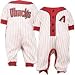 Majestic Arizona Diamondbacks Infant Red Pinstripe Coveralls