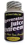 Life Smart Labs Resveratrol Juice Extreem TM 1 Month 60 pills HIGHLY POTENT Pure Resveratrol pills . Powerful antioxidant and cardiovascular aid