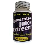 Life Smart Labs Resveratrol Juice Extreem TM 1 Month 60 pills HIGHLY POTENT Pure Resveratrol pills . Powerful antioxidant and cardiovascular aid