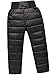 Little Boys Girls Winter Warm Puffer Down Windproof High Waist Elastic Snow Pants Ski Bib Pants 3-4 Years Black