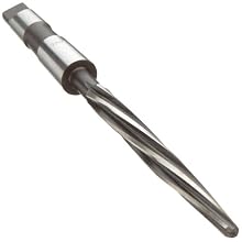 Alvord Polk 627-2 High-Speed Steel Bridge Reamer, Left Hand Spiral Flute, #3 Morse Taper Shank, Uncoated (Bright) Finish, Size 1 Inch