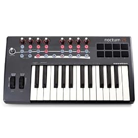 Novation Nocturn 25 USB MIDI Interface Keyboard Controller, 25-Keys, NOCTURN 25