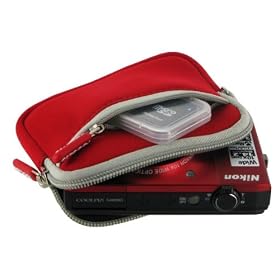 rooCASE Neoprene Sleeve (Red) Carrying Case for Kodak EasyShare M590 Digital Camera