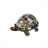Blue Turtle Accent Lamp in Antique Bronze