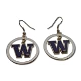 Washington Huskies Hoop Logo Earring Set Ncaa Charm