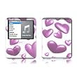 Pink Hearts Design Protective Decal Skin Sticker for Apple iPod nano 3G (3rd Generation) 4GB/ 8GB Player