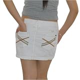 41xbm%2BzEwyL. SL160  Womens Fox Racing sexy short denim skirt. 100% authentic Fox white short skirt featuring a low rise hip fit, classic 4 pockets design and a hem that falls to mid thighs. Very sexy casual designer denim skirts to go with various styles.