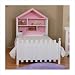 Color Box Twin Doll House Bed in White/Pink