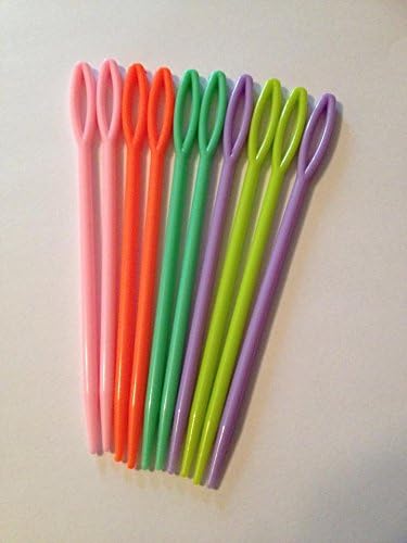 Set of Plastic Sewing Needles - 10 Large Darning Needles / Children's Needles / Tapestry Needles by Sparkling Pumpkin