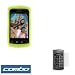 Light Green Durable Rubber Soft Silicone Skin Cover Case + Clear Durable Reusable LCD Screen Protector for Verizon RIM Blackberry Storm 9530 9500 Smarpthone