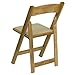 Flash Furniture HERCULES Series Natural Wood Folding Chair with Vinyl Padded Seat