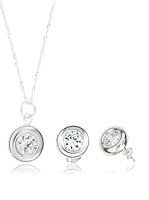 Silver One Juego Gran Circonita Plata  Única