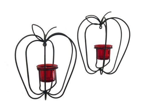 Apple Wall Votive Holder Set