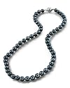 7.0-7.5mm Japanese Akoya Black Pearl Necklace - AAA Quality