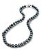 7.0-7.5mm Japanese Akoya Black Pearl Necklace - AAA Quality