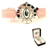 Green Bay Packers NFL Game Time Women's Pink Watch with Rhinestones