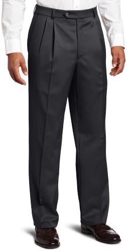 BALLIN Men's Super 120's Gaberdine Manchester Pant, Charcoal, 32