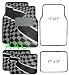 A Set of 4 Universal Fit Racing Checker Carpet Floor Mats for Cars / Truck - Grey