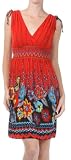 Flower and Butterflies Graphic Print V-Neck Sleeveless Empire Waist Short Dress ( 3 Colors )